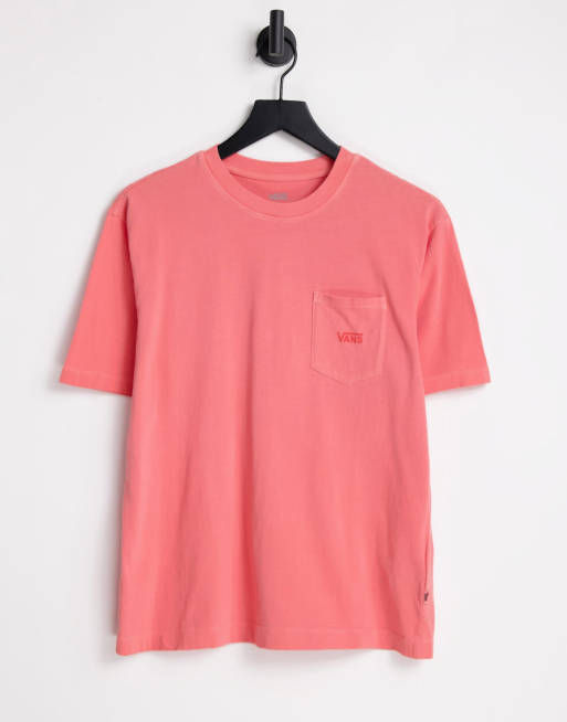 Vans - Pocket V - T-shirt in koraalroze