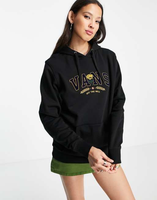 Vans - Poppy Champs - Felpa nera con cappuccio 