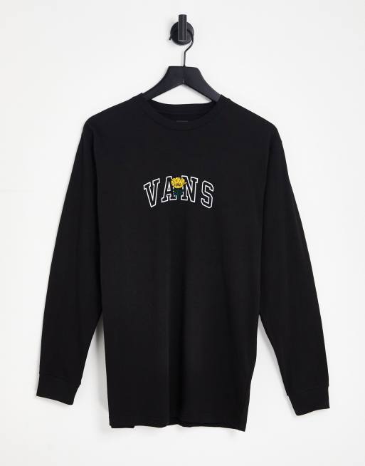 Vans - Poppy Champs - T-shirt met lange mouwen in zwart 
