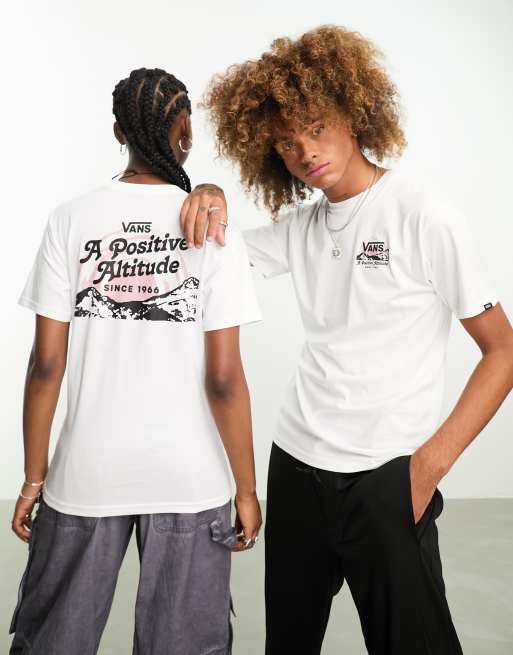 Vans positive attitude t-shirt with back print in white | ASOS