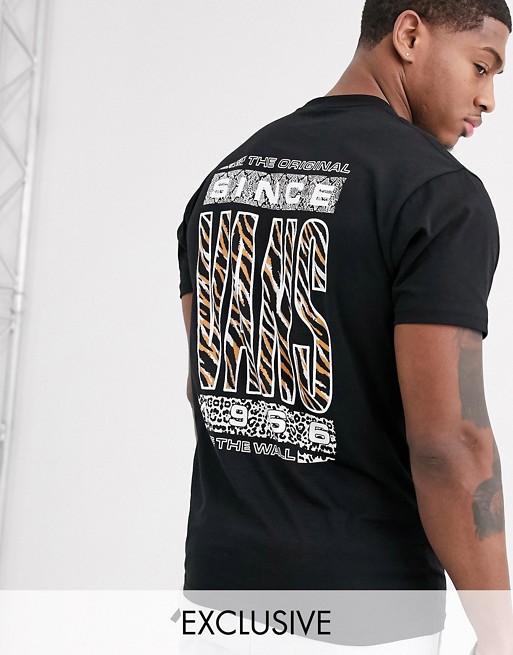 Vans Predator animal print t-shirt in black Exclusive at ASOS