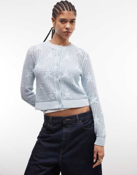 Vans – Premium Dolly Star – Strickjacke in Dawn-Mist-Mittelblau - view 1