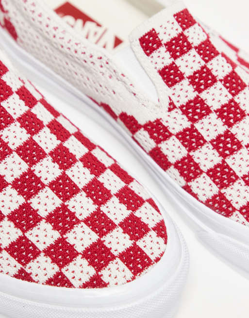 Vans - Premium - Klassieke instapsneakers in rood en marshmallow, 2 van 4