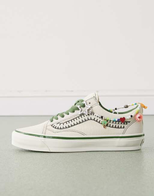 Vans premium old skool charms trainers in cream | ASOS