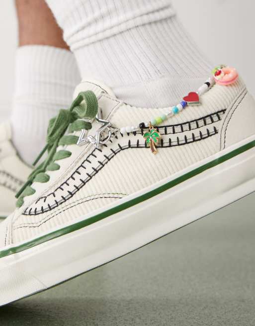 Vans premium old skool charms trainers in cream | ASOS