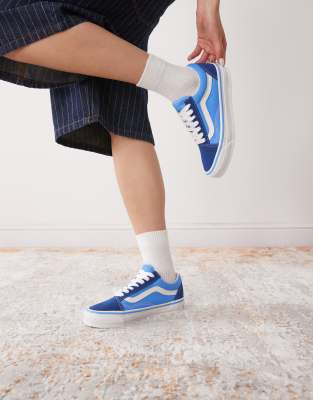 Vans Premium old skool trainers in blue - view 1