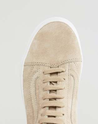 vans premium suede old skool sneakers in beige