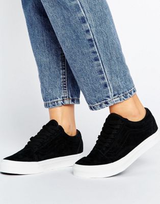 black suede womens trainers