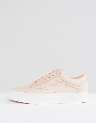 vans premium suede old skool trainers in pink