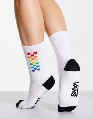 Vans Pride Girl Gang Socks In White In White