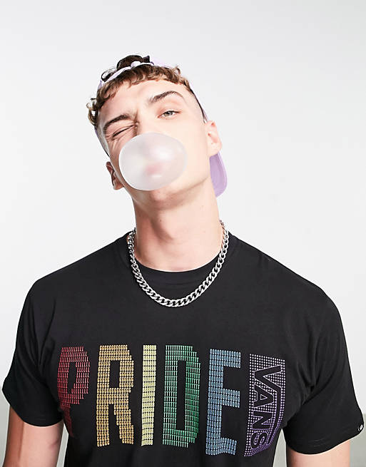 Men Vans Pride t-shirt in black 