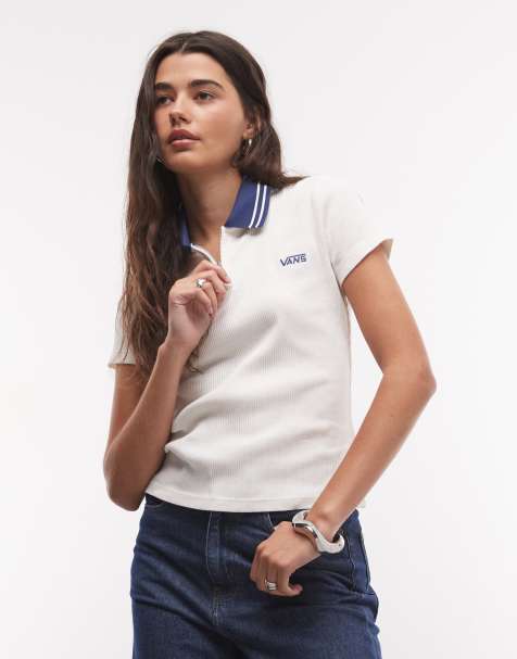 Vans Priscilla polo shirt in white - view 1