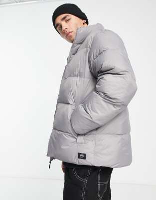 Vans Puffer jacket in light grey   - ASOS Price Checker