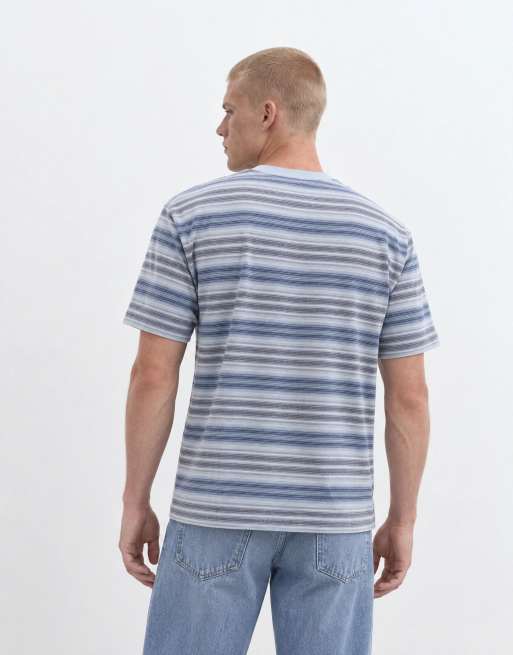 Vans pull ample à manches courtes rayé bleu clair, 9 de 9