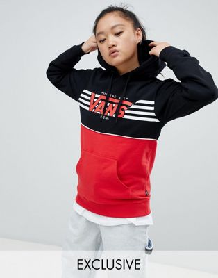 Vans - Pullover-hoodie in exclusief traditioneel zwart-rood ontwerp