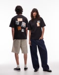 [Vans] Vans punk patch graphic back print t-shirt in black S Black