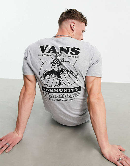Vans Puppeteer back print t-shirt in grey
