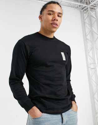 black long sleeve vans top