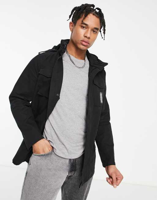 Vans Quick Response M65 hooded jacket in black | ASOS