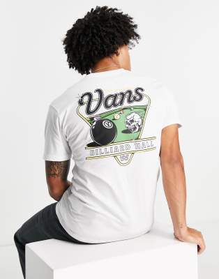 Vans Rackin em up back print t-shirt in white