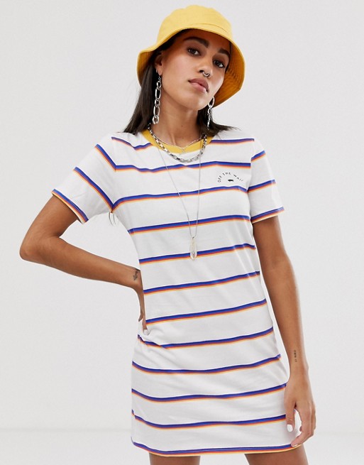 Vans rainbow stripe t-shirt dress