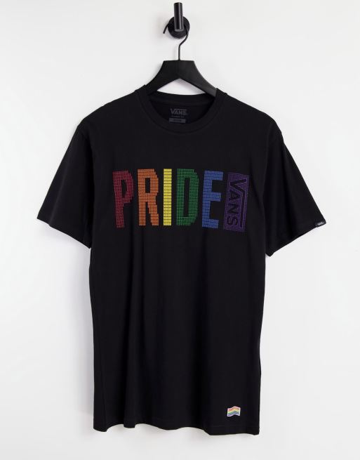 Vans - Rainbow - T-shirt in zwart