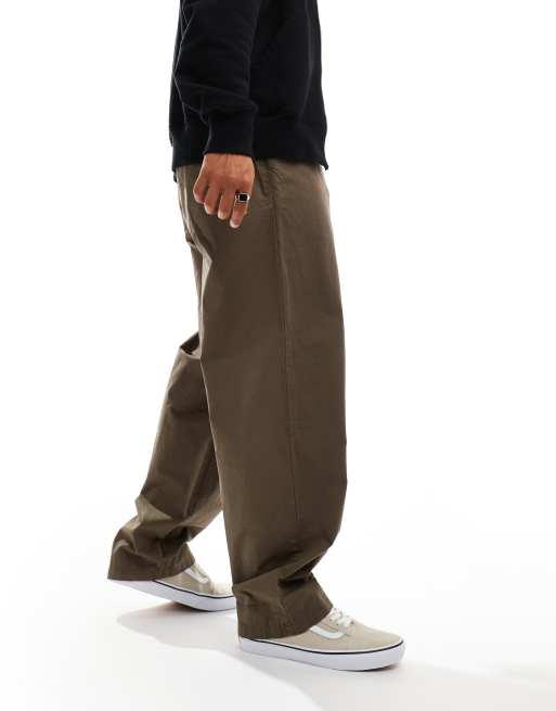 Vans Range baggy tapered elastic waist pant in canteen ASOS