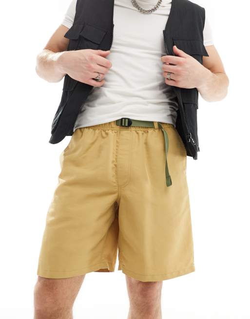 Vans – Range – Ljusbruna shorts i nylon med ledig passform