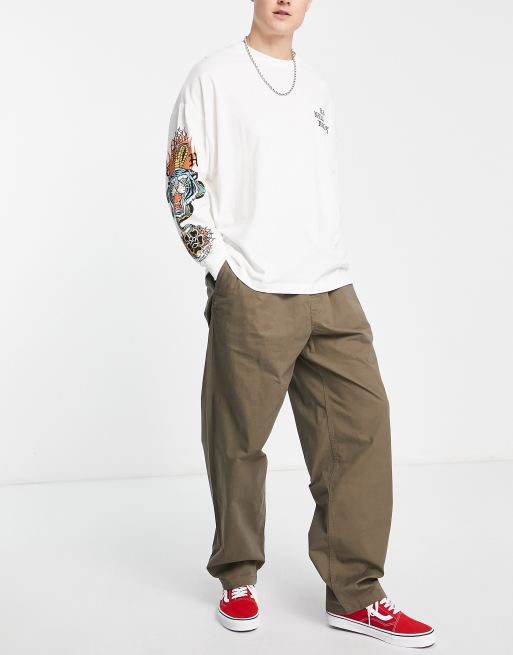 Vans Range loose fit cargos in green 