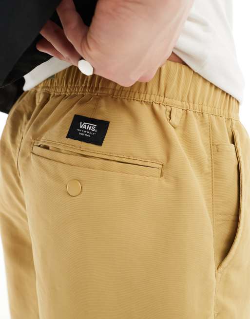 Vans range nylon loose shorts in light tan, 3 of 5