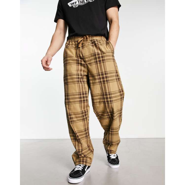 Tan store checkered pants