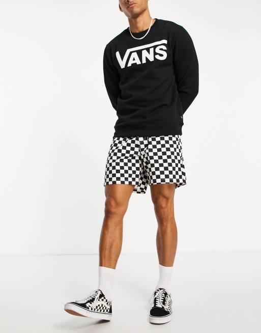 Checkerboard vans store with shorts