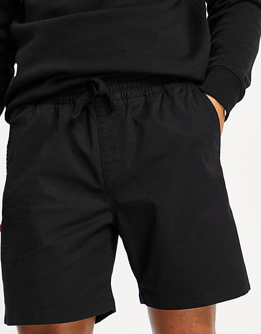Vans Range relaxed drawstring waist shorts in black | ASOS