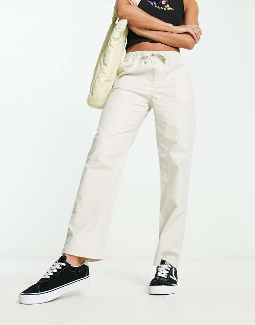 Vans pants womens clearance white