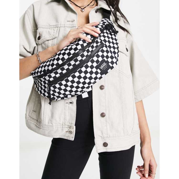 Vans range waist bag in black and white checkerboard