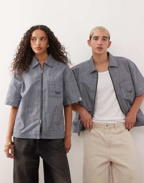 Vans Raw instinct shirt in navy stripe - view 1