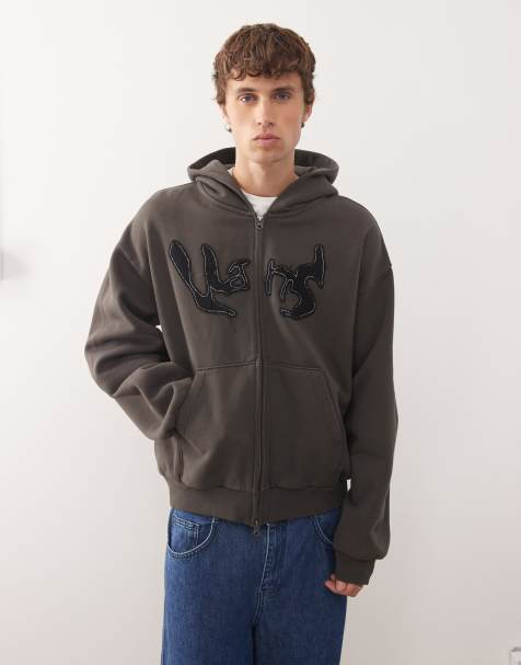 Vans - Raw Instinct - Sweat à capuche zippé - Noir délavé - view 1