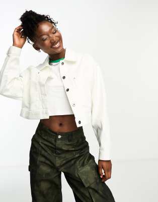 Vans - Raynes - Veste courte style camionneur - Blanc