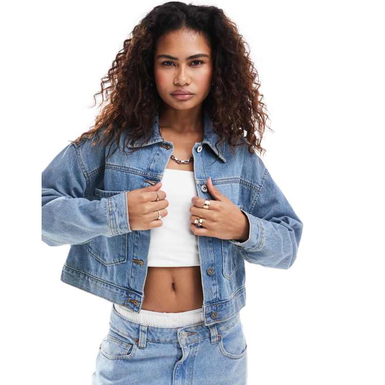 Vans rayness cropped denim jacket in washed blue | ASOS