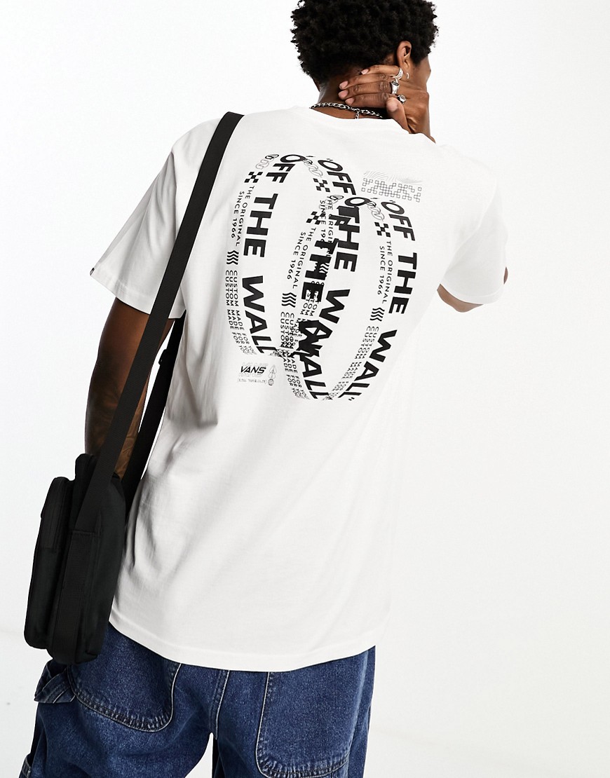 Vans read out back print t-shirt in white utility pack - Exclusive to Asos-Black