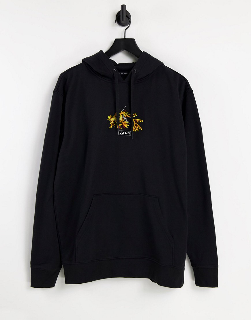 Vans Reality Coral pullover hoodie in black