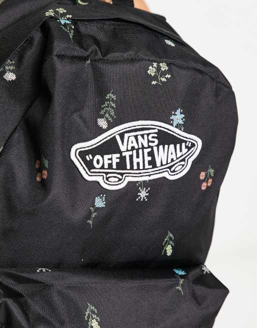 Vans realm shop backpack black floral