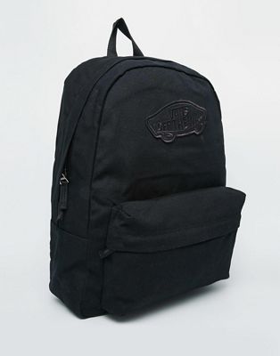 vans realm black canvas backpack