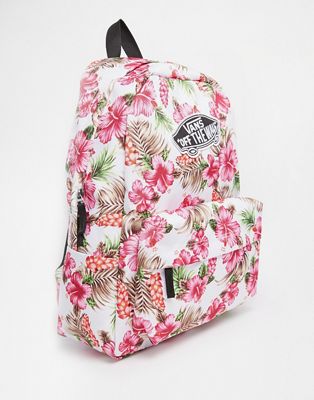 vans hawaiian floral backpack