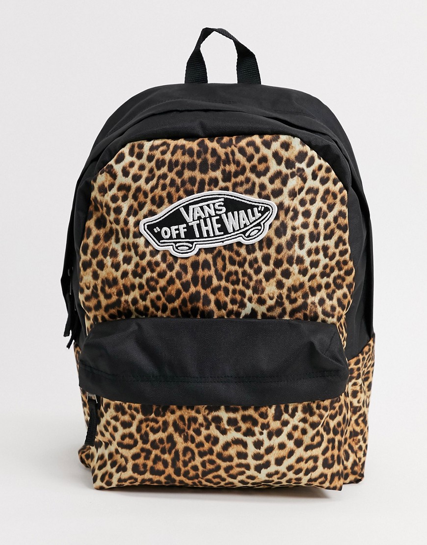 Vans Realm backpack in leopard print-Multi