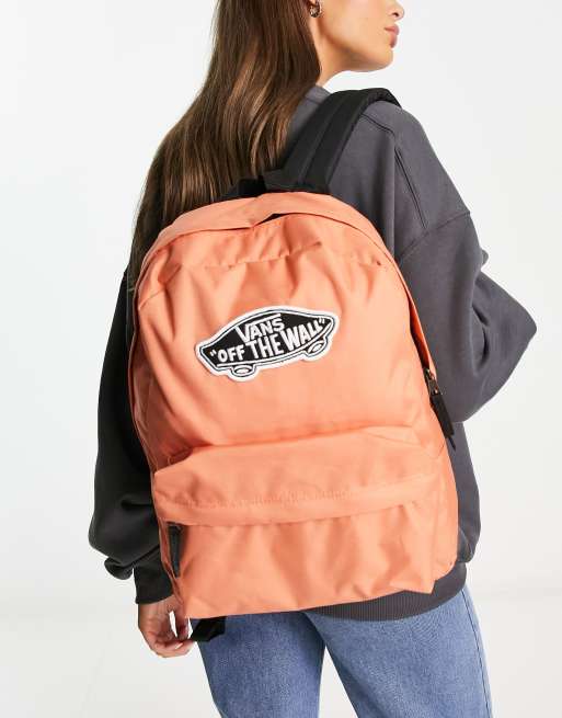 años Sociología con las manos en la masa Vans Realm backpack in orange | ASOS