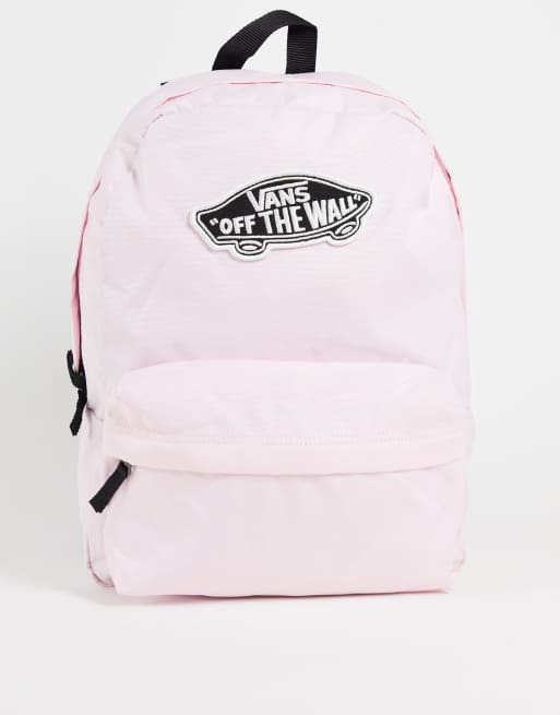 Pink and white vans backpack on sale