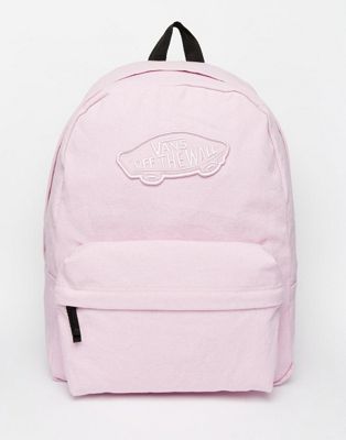 vans realm backpack grey pink 