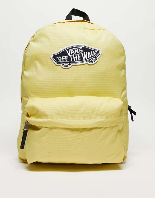 Vans Realm backpack in yellow 