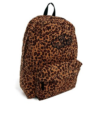 vans leopard print backpack uk